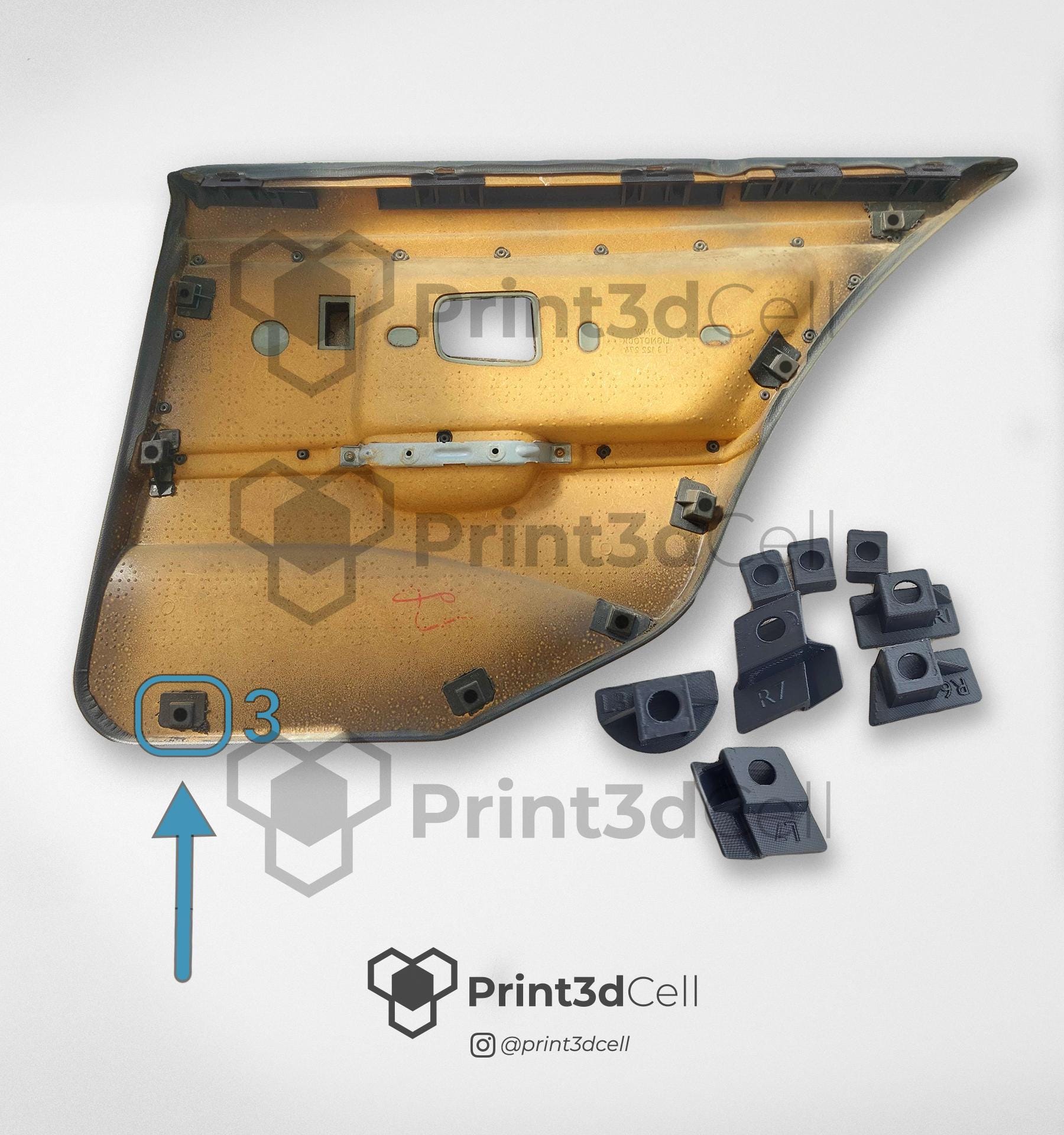 Clips de Reparação das Quartelas Traseiras BMW E36 Sedan e Touring - Image 4