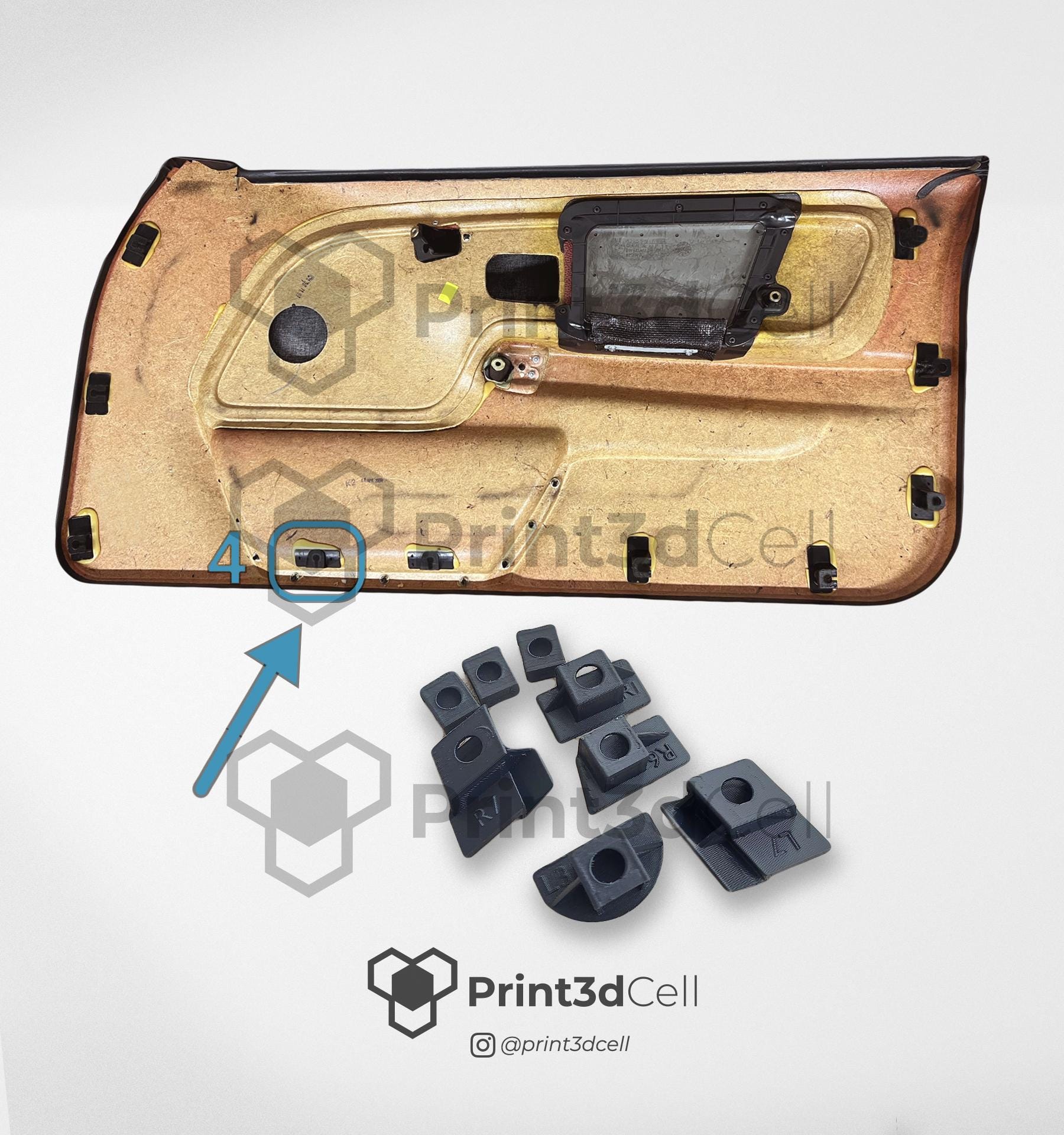 BMW E36 Compact Door Card Repair Kit - Image 5