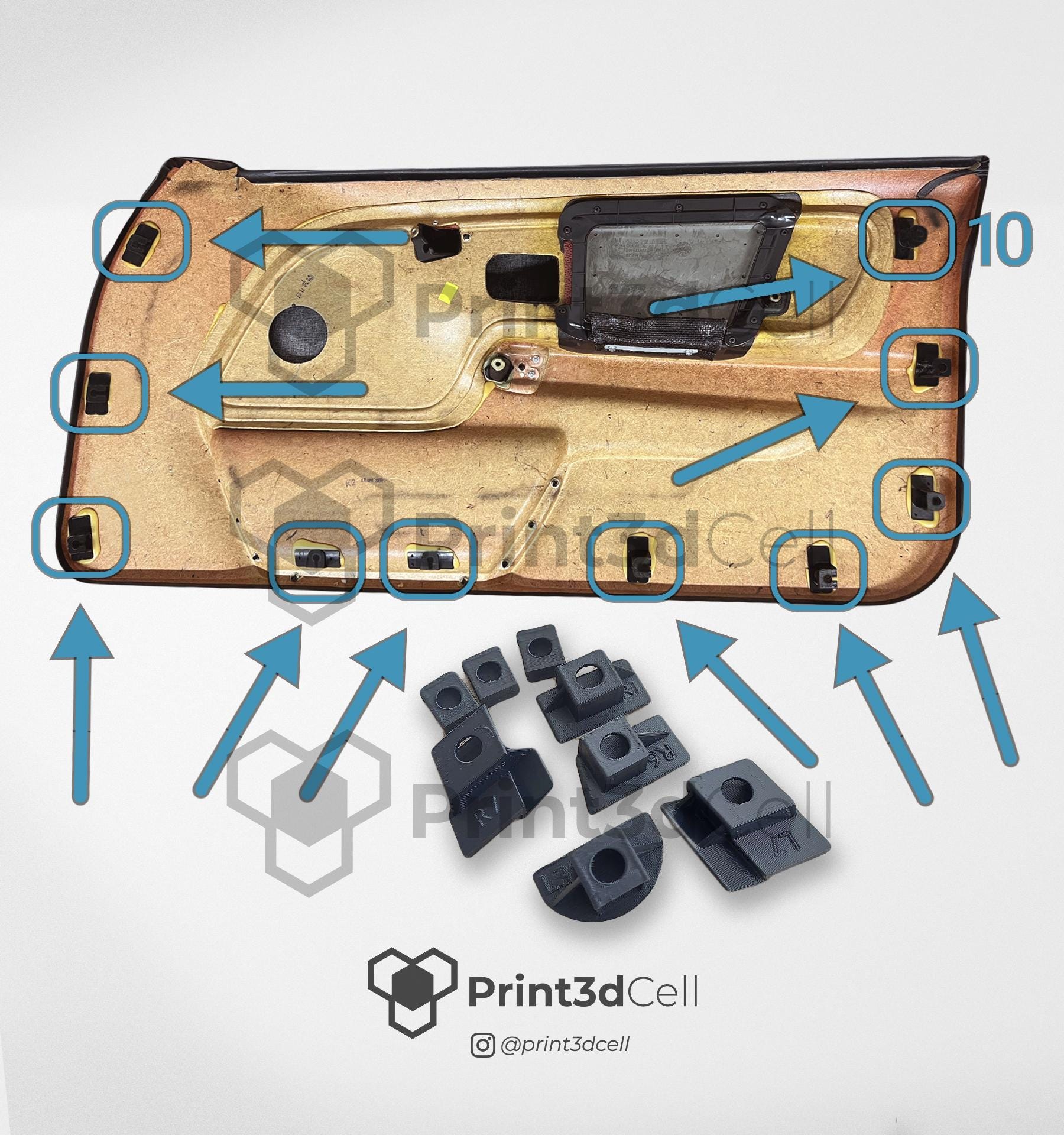 BMW E36 Compact Door Card Repair Kit