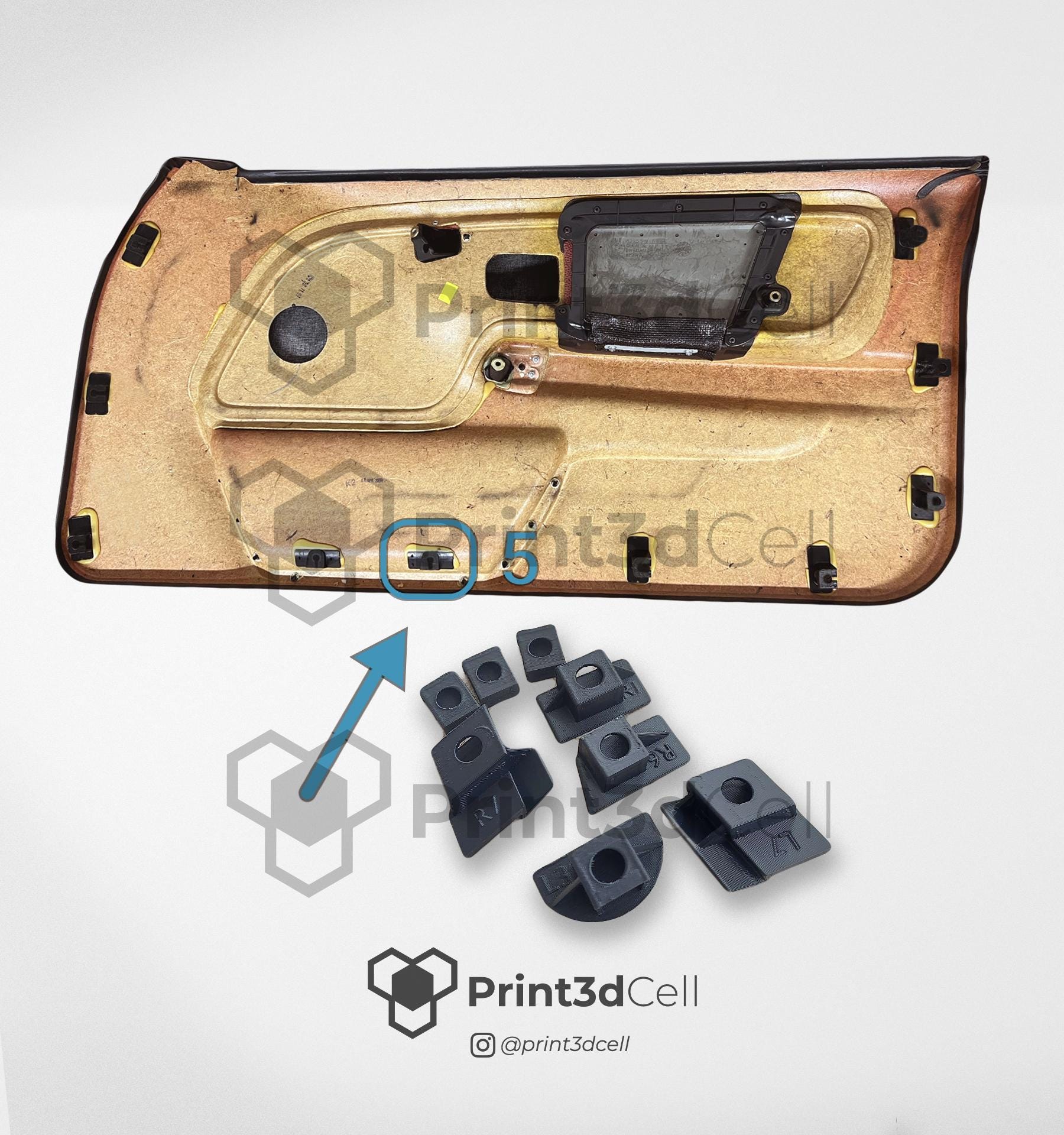 BMW E36 Compact Door Card Repair Kit - Image 6