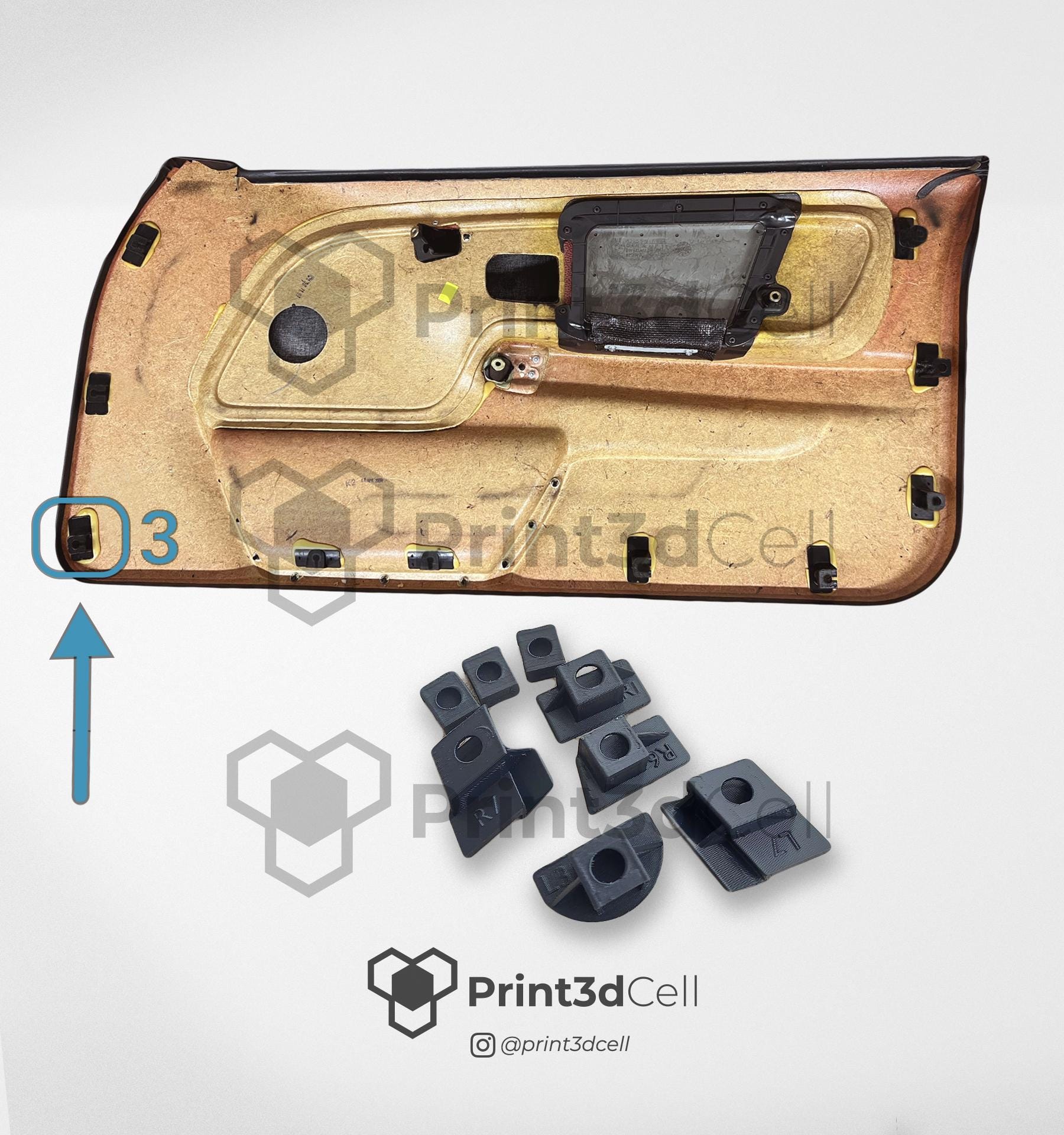 BMW E36 Compact Door Card Repair Kit - Image 4