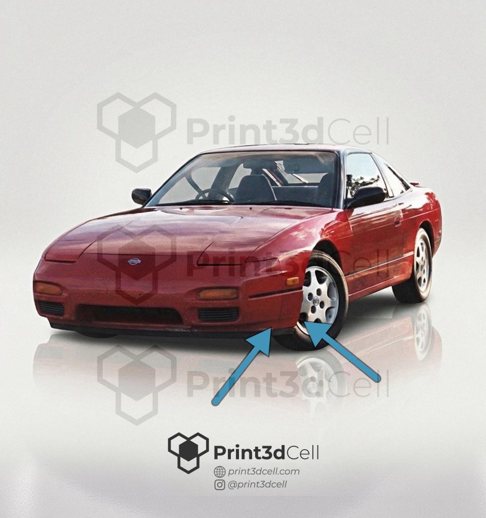 Saia Lateral Chuki do Para-choques Dianteiro Nissan S13